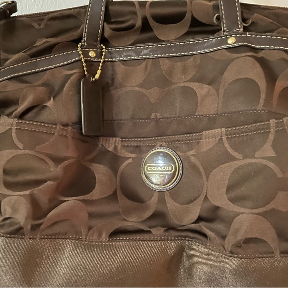 Coach Brown Diaper Bag Overnight Bag - Picture 2 of 14